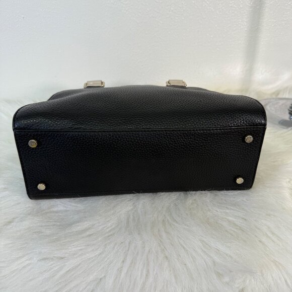 Kate Spade Sawyer Henderson Street Black Satchel Pumise Leather CrossbodyBag Bow - Picture 4 of 16